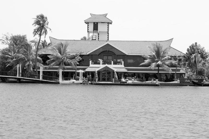 A tourist resort in the midst of Vembanad Lake in Alappuzha district, Kerala